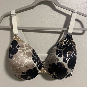 Soma Nadine Floral Print Women's Bra - Black and Cream
